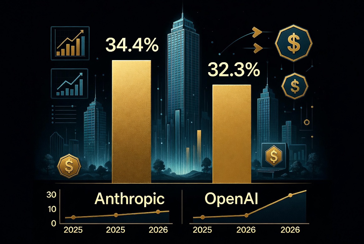 Anthropic 首次超越 OpenAI，成为企业客户数量领先者（Ramp 数据）