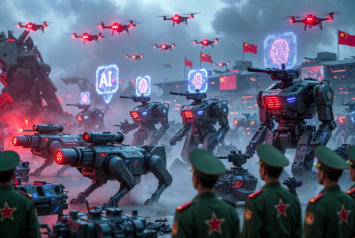 中国加速打造AI武装机器人部队，智能战争新时代来临