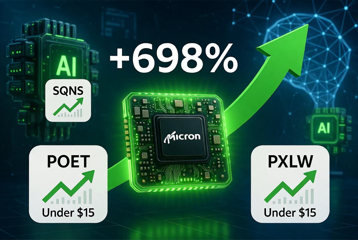 Micron一年暴涨698%，这3只15美元以下小盘股正乘上同一波AI内存热潮