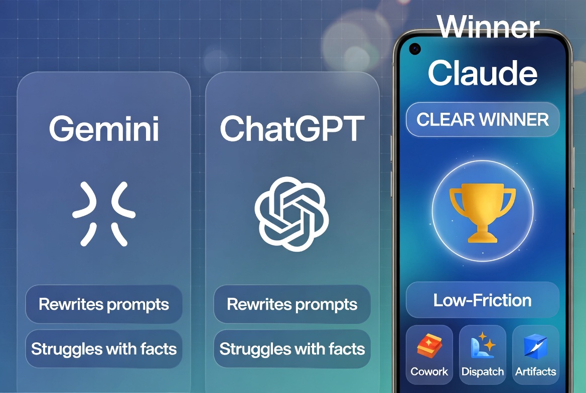 作者亲测付费版Gemini、ChatGPT与Claude：Claude完胜，成为日常使用最优选择