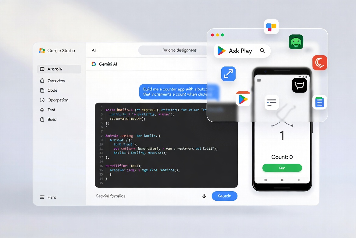 谷歌AI Studio升级：任何人几分钟内即可构建Android应用，AI重塑开发与分发