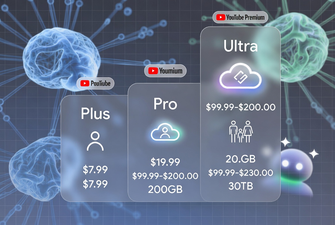 谷歌AI订阅计划全面升级：新Ultra层$99.99起，功能更丰富，定价更亲民