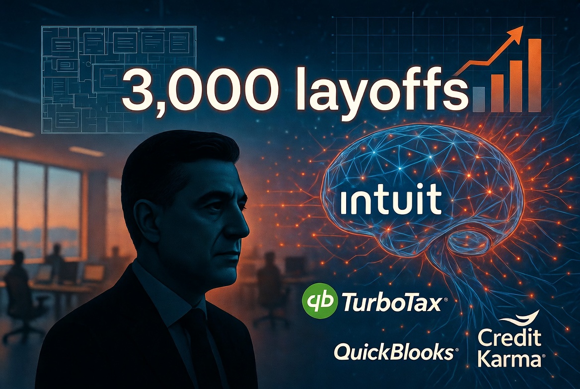Intuit裁员超3000人聚焦AI：SaaS巨头转型阵痛